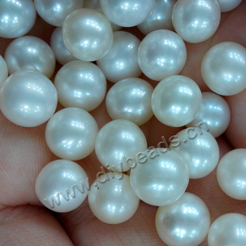 loose Pearl,cultured freshwater,white,7-7.5mm round, AAA grade. Sold per pkg of 20pcs
