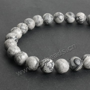 Cheap Picasso Jasper Beads white and black round natural gemstone beads 12mm, sold per pkg of 10strands