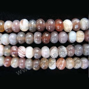 Bead, Botswana agate (natural), 8x5mm rondelle. Sold per 16-inch strand