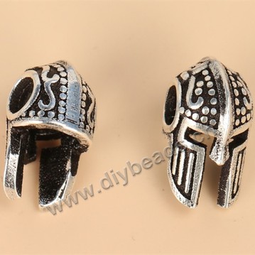 Bead, 925 sterling silver,roman head beads,   Sold per pkg of 1 bag-10 pieces.
