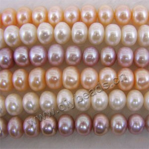 Pearl, cultured freshwater (natural),mixed colors, 9-10mm potato. Sold per pkg of(6) 15.5-inch(39cm) strand
