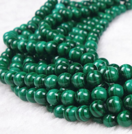 Wholesale Pure natural high quality round malachite gem beads for DIY jewely making 