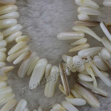 Bead,freshwater shell ( natural ),white,13-18mmmm ,long stick.Sold per pkg of one strand.