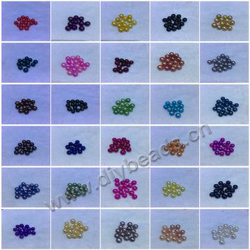 4A Grade 6-7mm Round Basically Flawless strong light dyed loose freshwater pearls