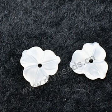 Bead,freshwater shell ( natural ),white,9mm ,flower.Sold per pkg of 20pcs.
