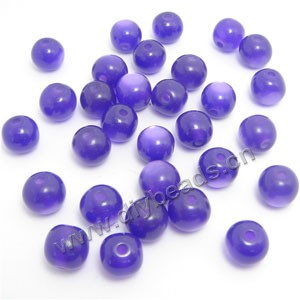 Bead, acrylic, cat's eye  purple, 10mm round. Sold per pkg of 60ps