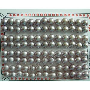 Pearl, cultured freshwater , mauve, 6-6.5mm half-drilled button, AAA grade.Sold per pkg of 80 pairs