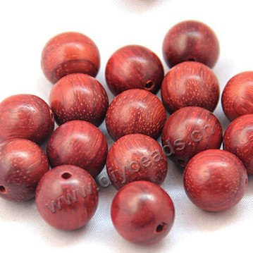 Beads，red sandal wood,round,15mm. Sold per pkg of 50ps