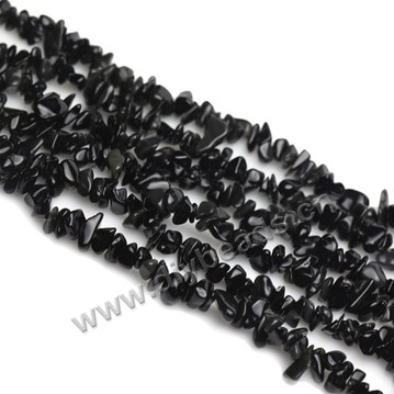 Bead, black obsidian (natural), 9x5mm chip, A grade. Sold per 33-1/2 inch strand