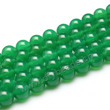 Bead,agate,green color,smooth 8mm round, Sold per one strand.