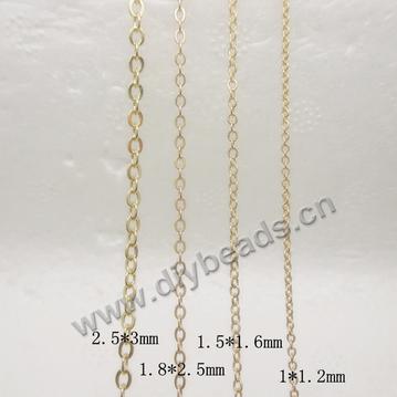 Wholesale 24k Gold Filled Chain Unfinished Chain for Jewelry Making