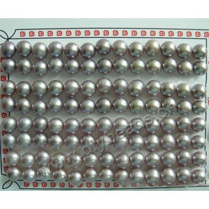 Pearl, cultured freshwater , mauve, 6.5-7mm half-drilled button, AAA grade.Sold per pkg of 80 pairs