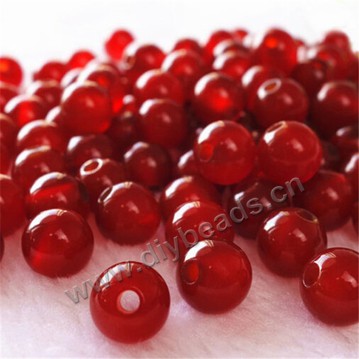 14mm natural red agate big hole round beads with 3mm hole