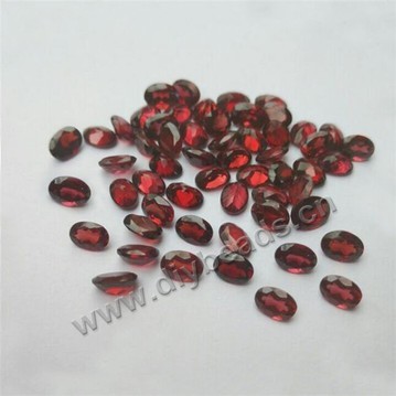 5x7mm oval red natural garnet cut stone AA+ grade loose beads for jewelry making