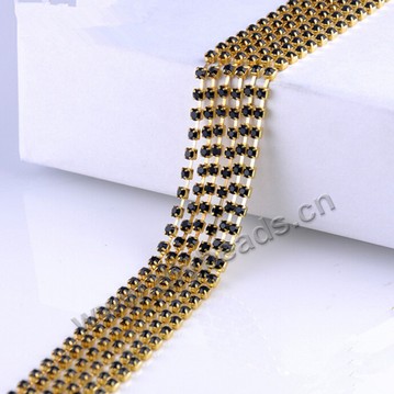 Glass beads,cystal rhinestone chain ,2.3mm , findings for making bags,garments,shoes DIY phone mini order 50 meters
