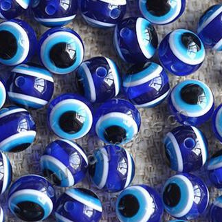 European style 10mm blue black Turkey evil eye crystal lampwork glass beads,sold by 1000pcs per pkg