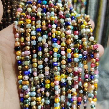 Wholesale colorful loose 6-7mm dyed freshwater irregular baroque pearls for jewelry making