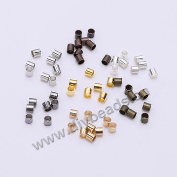 Crimp End Beads Tube Stopper Spacer Findings Copper Crimp Tube beads For Jewelry Making