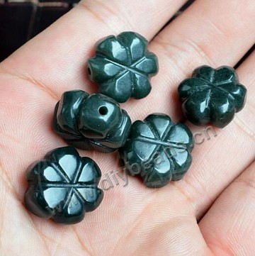 Beads, Agate bead,DIY loose beads 16 mm flower green agate bead ,prayer beads.