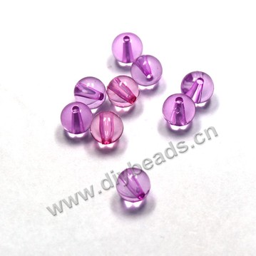 Bead, acrylic, lucid pink, 10mm round. Sold per pkg of 100ps