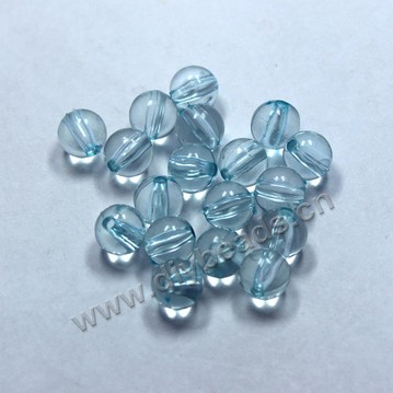 Bead, acrylic, lucid blue, 10mm round. Sold per pkg of 100ps
