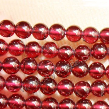 Bead, garnet (natural),wine, 4mm round, AA grade, Mohs hardness 7 to 7-1/2. Sold per 16-inch strand