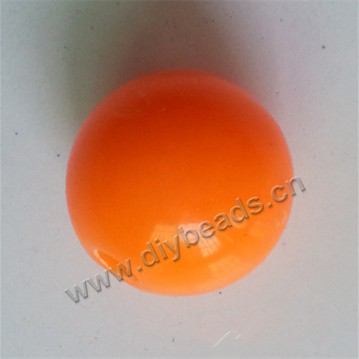 Bead, acrylic, lucid dark orange, 12mm round. Sold per pkg of 500grams