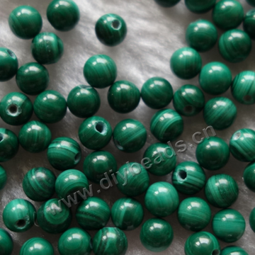 Bead, malachite (natural),4mm round,half hole. Sold per pkg of 50pcs