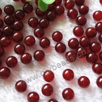 Bead,red agate,8mm,half hole,round,Sold per pkg 50pcs