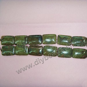 Bead, autumn jasper (natural), 13x18mm puffed rectangle Sold per pkg of five 15-inch strand