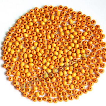 Bead,wood,yellow color,4x5mm with 1.5mm round, Sold per pkg of 1000ps