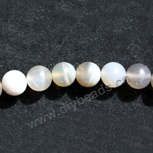 Bead, Botswana agate (natural), 12mm round. Sold per 16-inch strand.