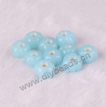 Bead,Japan lampworked glass, Mixed colors  Pumpkin , 6*8 mm round.sold per pkg of 100pc 