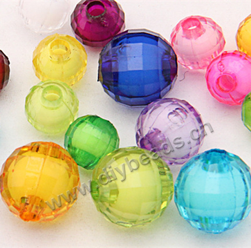 wholesale blue 6mm Bulk chunky acrylic faceted AB earth ball beads