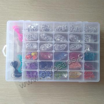 31 slots clear plastic storage box beads set accessories for DIY children's bracelet toys and Beads Set Creative Gifts 