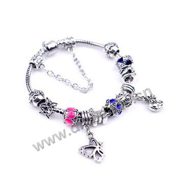 Bracelet,alloy, Beaded bracelet ,Diamond, Sold per pkg of 10ps