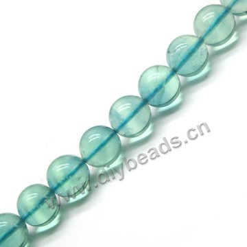 Bead, blue fluorite (natural), 12mm round. Sold per 15-inch strand approx 32beads.
