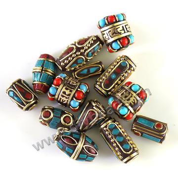 Wholesale Retro Handmade Tibetan Turquoise copper beads Nepal Spacer Beads for DIY jewelry