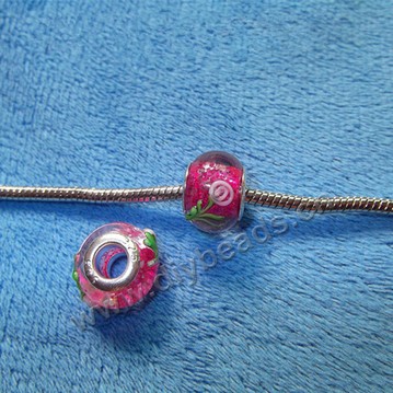 beads,glass,large hole beads red, 10x14mm. Sold per pkg of 100ps
