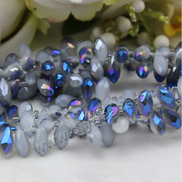 Bead, purple color, 6x12mm top-drilled faceted teardrop, diy beads, Sold per pkg of 1 strands-(100ps/strand).