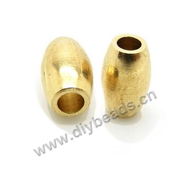 Bead,copper,5x6mm,drum,Sold per pkg of 100 pieces.