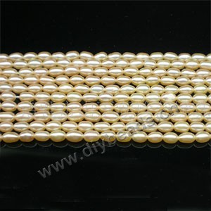 Pearl, cultured freshwater (dyed),brown,5-6mm rice AAA grade. Sold per 14.8-inch(37cm) strand
