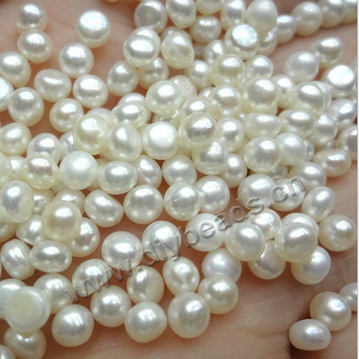 Pearl, cultured fresh water  pearl , 3mm,white peach mauve, flat shape for earrings no hole. Sold by  pcs
