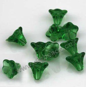 Glass beads,necklace charms,green/grass green,10x10mm flower cone,findings for making jewelry, mini order 40ps