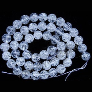 Bead, ice flake quartz (heated/dyed),6mm round. Sold per 16-inch strand