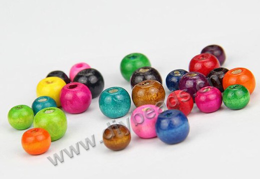 wholesale colorful wooden beads,pinkycolor,9*10mm,sale by 1000pcs/pkg