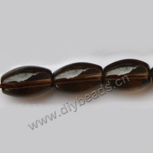 Bead, smoky quartz (heated/irradiated), 11x16mm barrel . Sold per 15-inch strand
