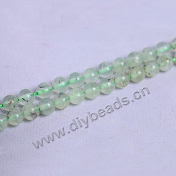 Bead, green garnet (natural), 6mm round, Sold per 15-inch strand