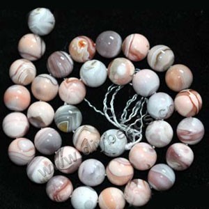 Bead, Botswana agate (natural), 12mm round, B grade, Mohs hardness 6-1/2 to 7. Sold per 16-inch strand