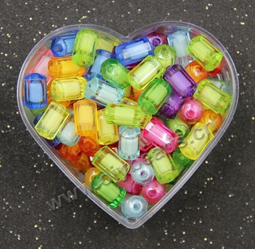 wonder Bead, acrylic, mixed colors for, 12mm round tube beads. Sold per 500-gram pkg.